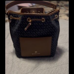 Michael Kors Dark Blue small bucket bag